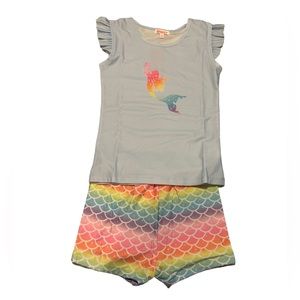 QPANCY Girls 2-Piece Mermaid Swimwear Ruffle Beach Bathing Suits